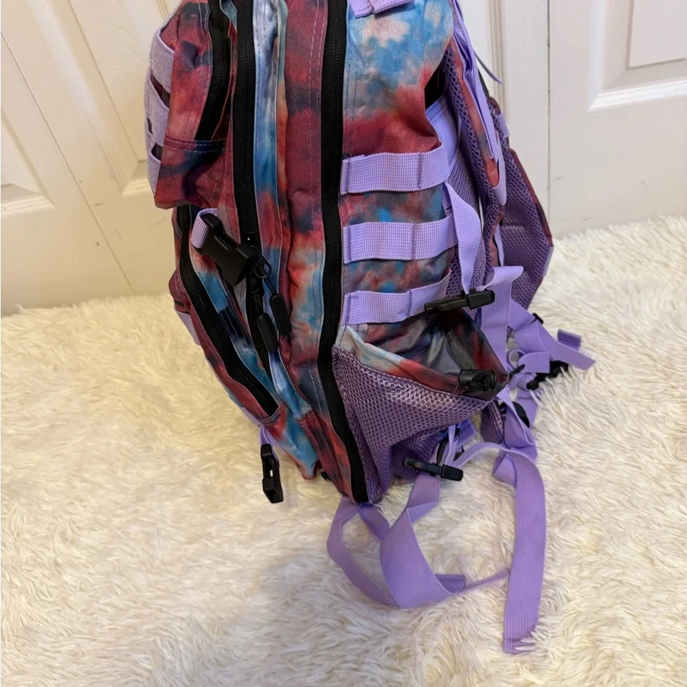 Multicolor Tie‎ Dyed Military Style Backpack